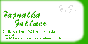hajnalka follner business card
